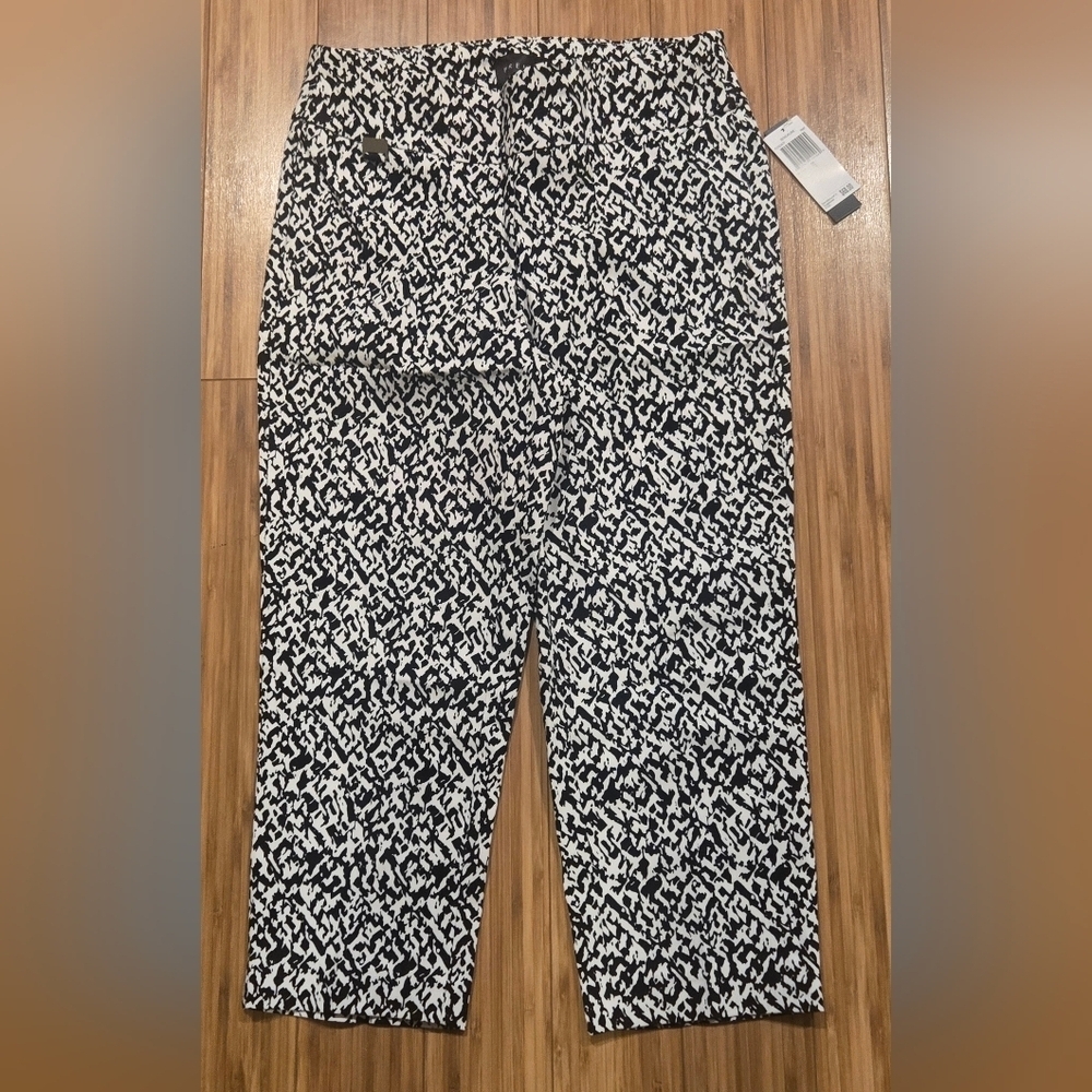 NWT Premise Stylish Black and White Patterned Pants